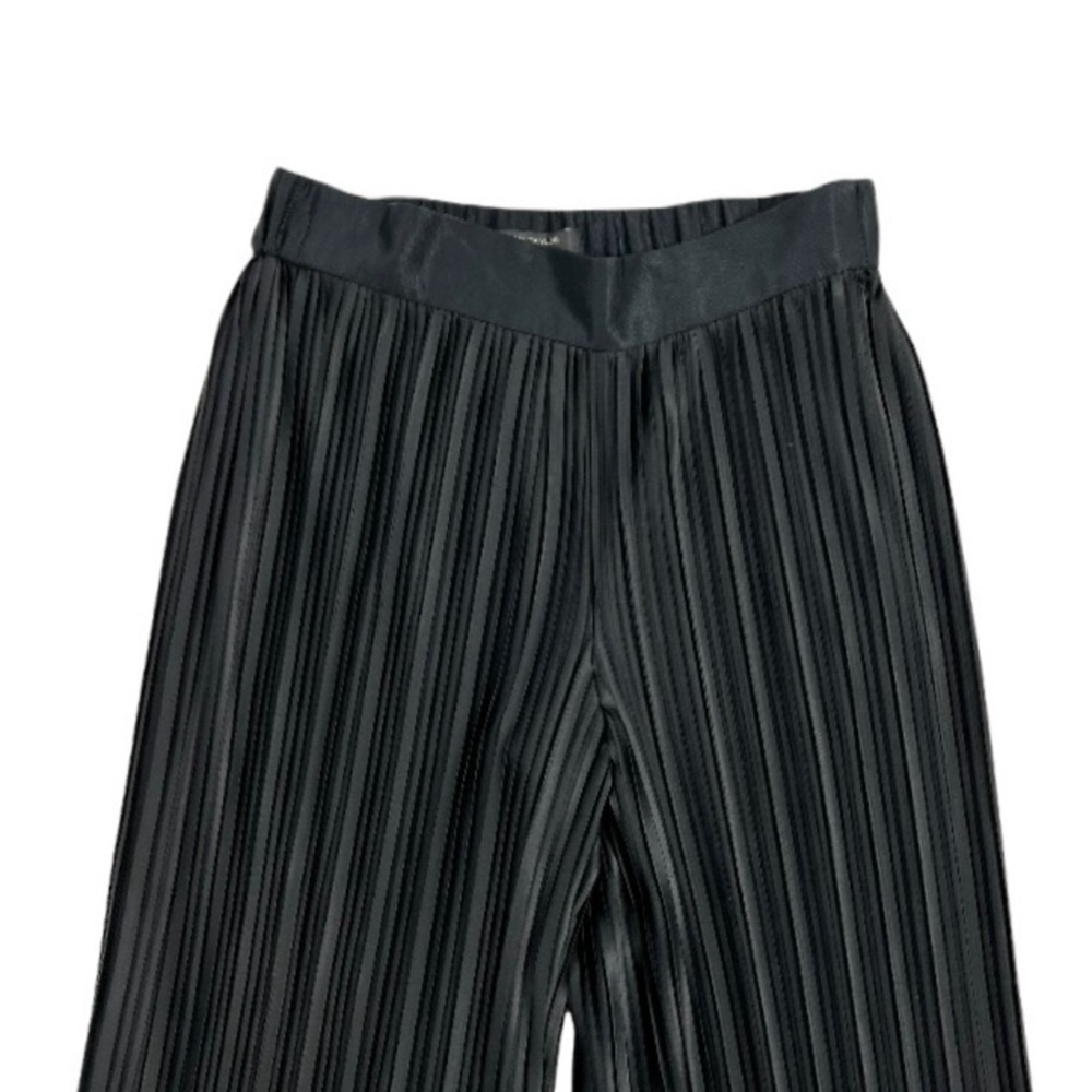 NWOT- Ann Taylor pleated wide leg pull on pants black Size 12 - Picture 3 of 9